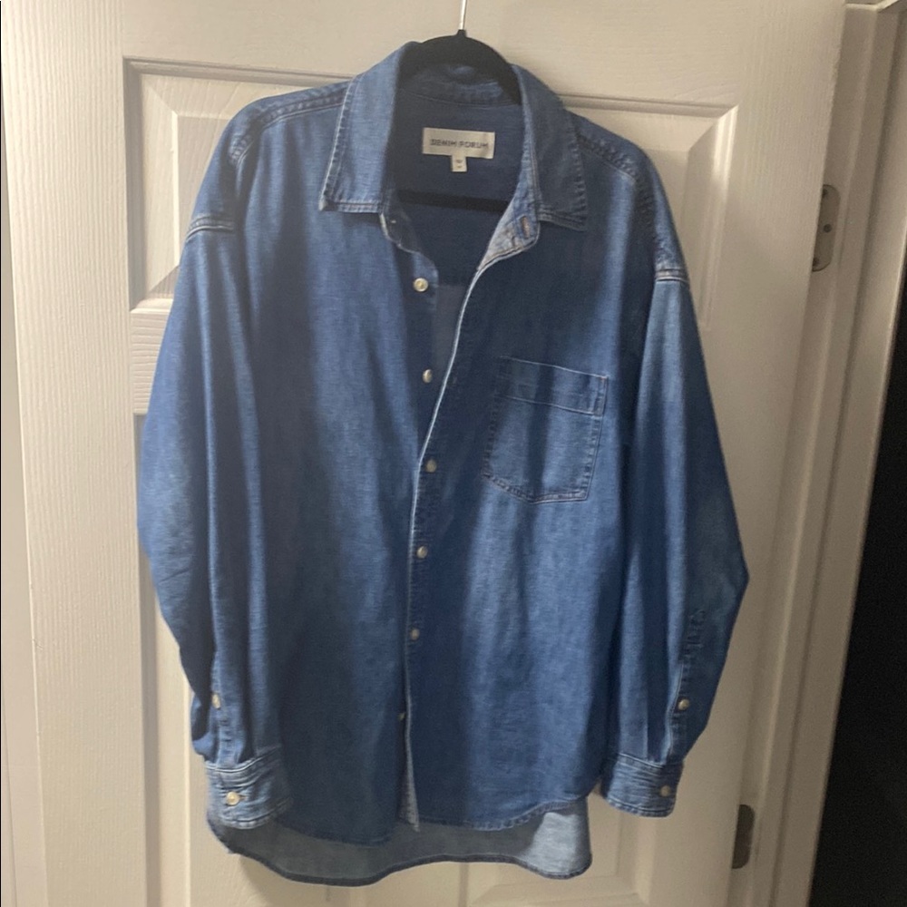 Denim Button-Up Shirt